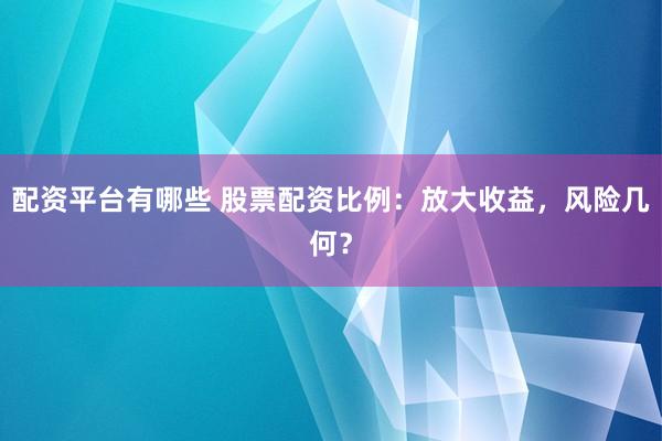 配资平台有哪些 股票配资比例：放大收益，风险几何？