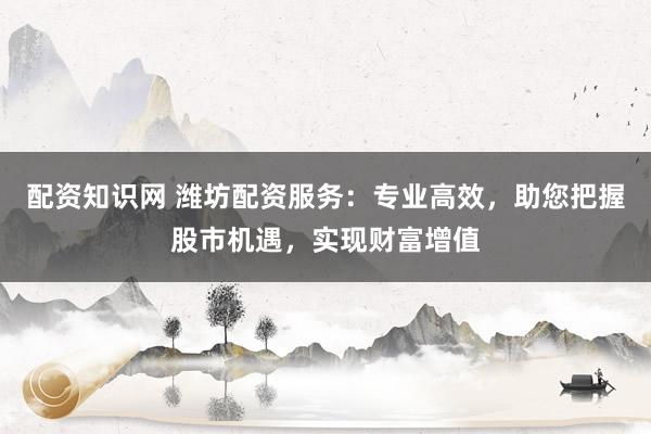 配资知识网 潍坊配资服务：专业高效，助您把握股市机遇，实现财富增值