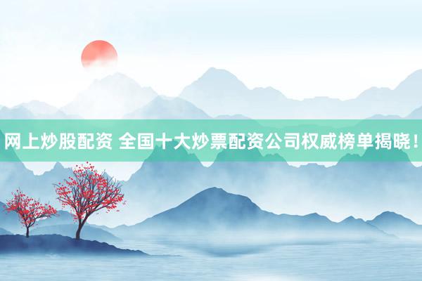 网上炒股配资 全国十大炒票配资公司权威榜单揭晓！