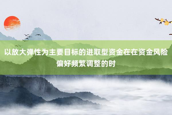 以放大弹性为主要目标的进取型资金在在资金风险偏好频繁调整的时
