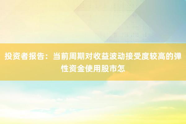 投资者报告：当前周期对收益波动接受度较高的弹性资金使用股市怎