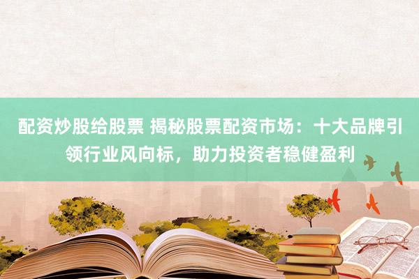 配资炒股给股票 揭秘股票配资市场：十大品牌引领行业风向标，助力投资者稳健盈利